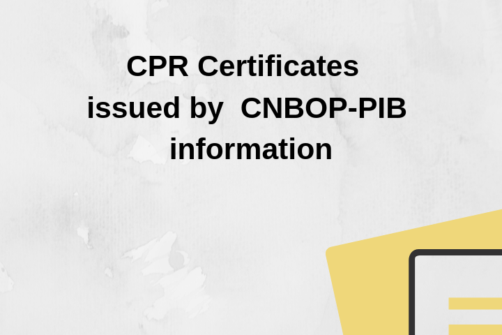 CPR Certificates issued by CNBOP-PIB information