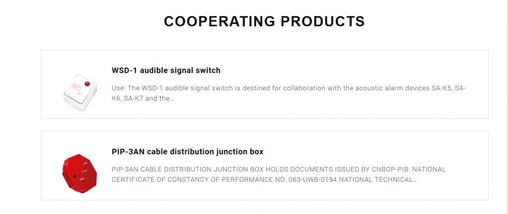 Cooperating products